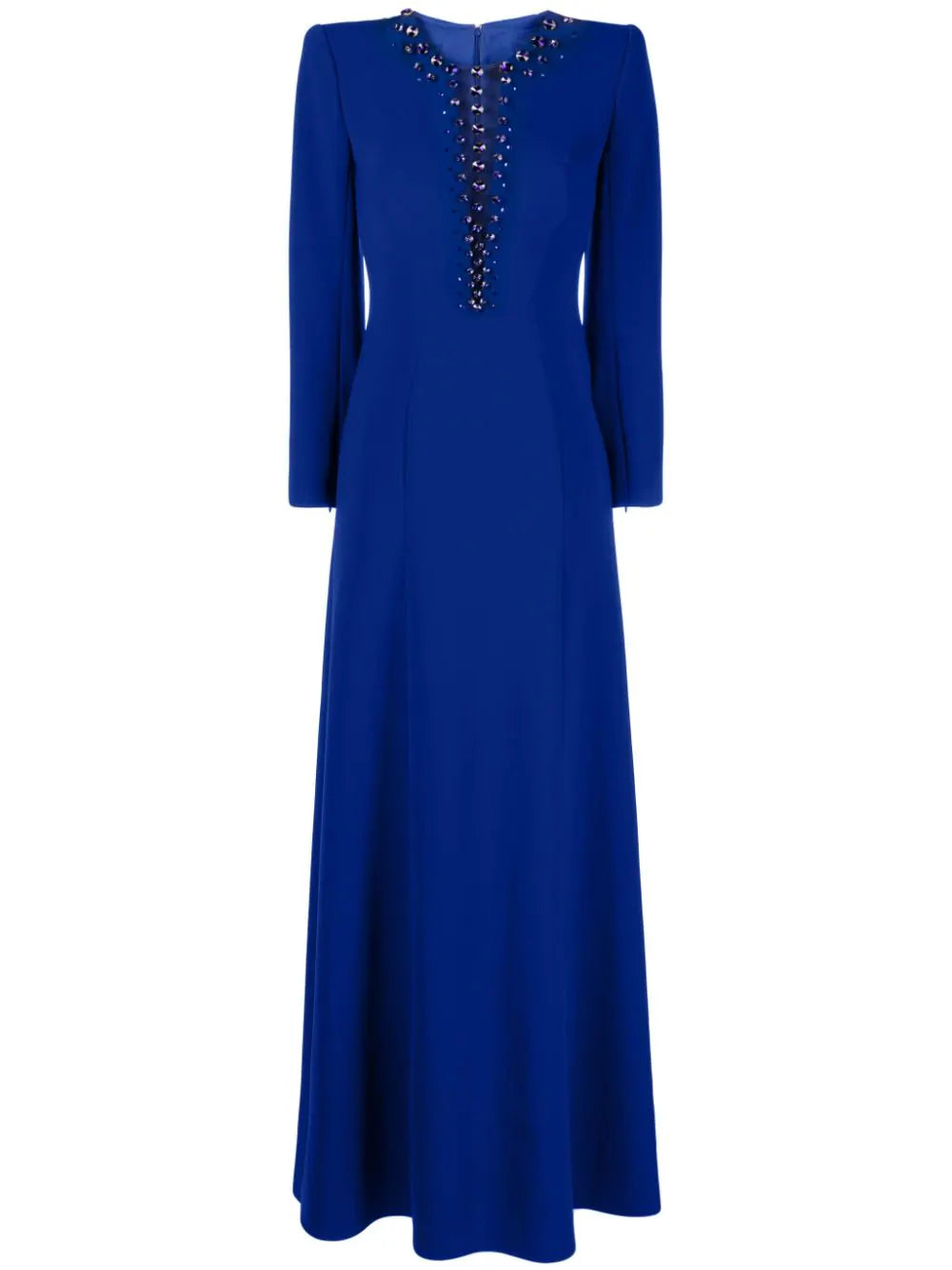 crystal-trim keyhole gown – Zikiya