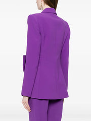 Draped belted blazer pants set with flared legs – Vronik