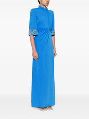 Embellished sleeve gown with twisted waist – Jorien