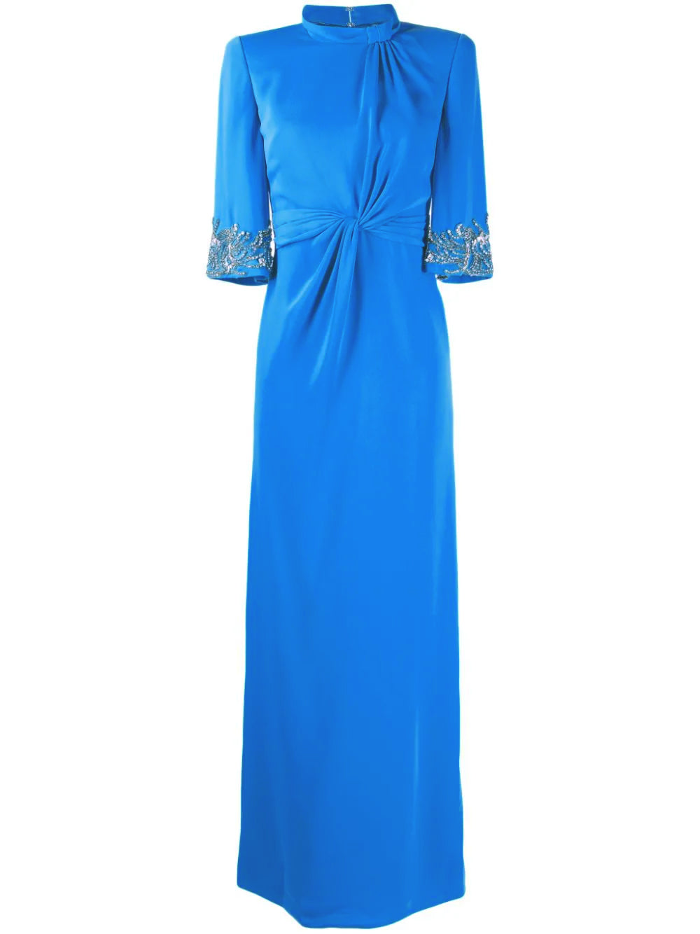 Embellished sleeve gown with twisted waist – Jorien