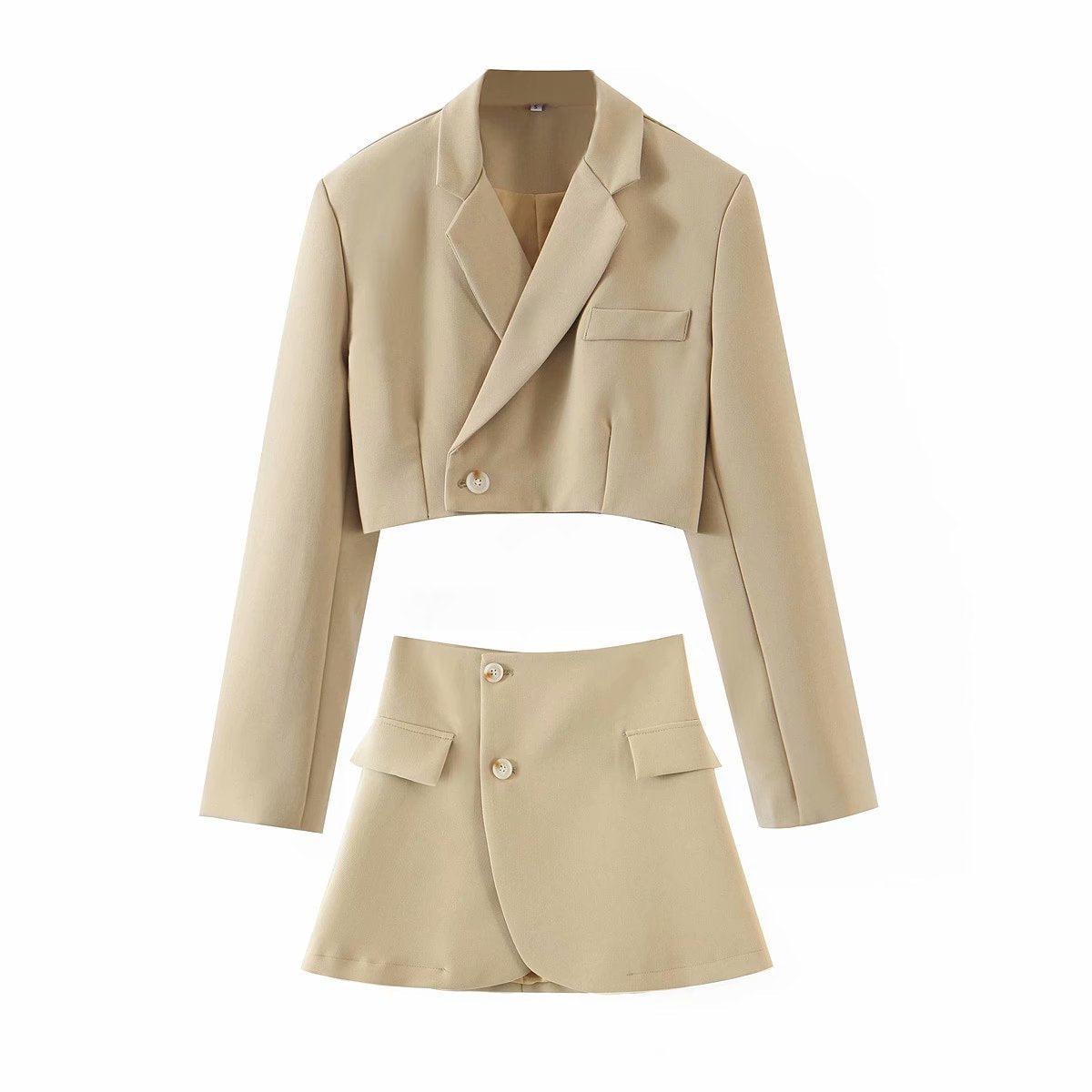 Cropped blazer with wrap skirt - Ikujy