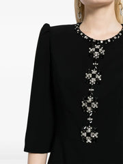 embellished button-detail midi dress – Salien