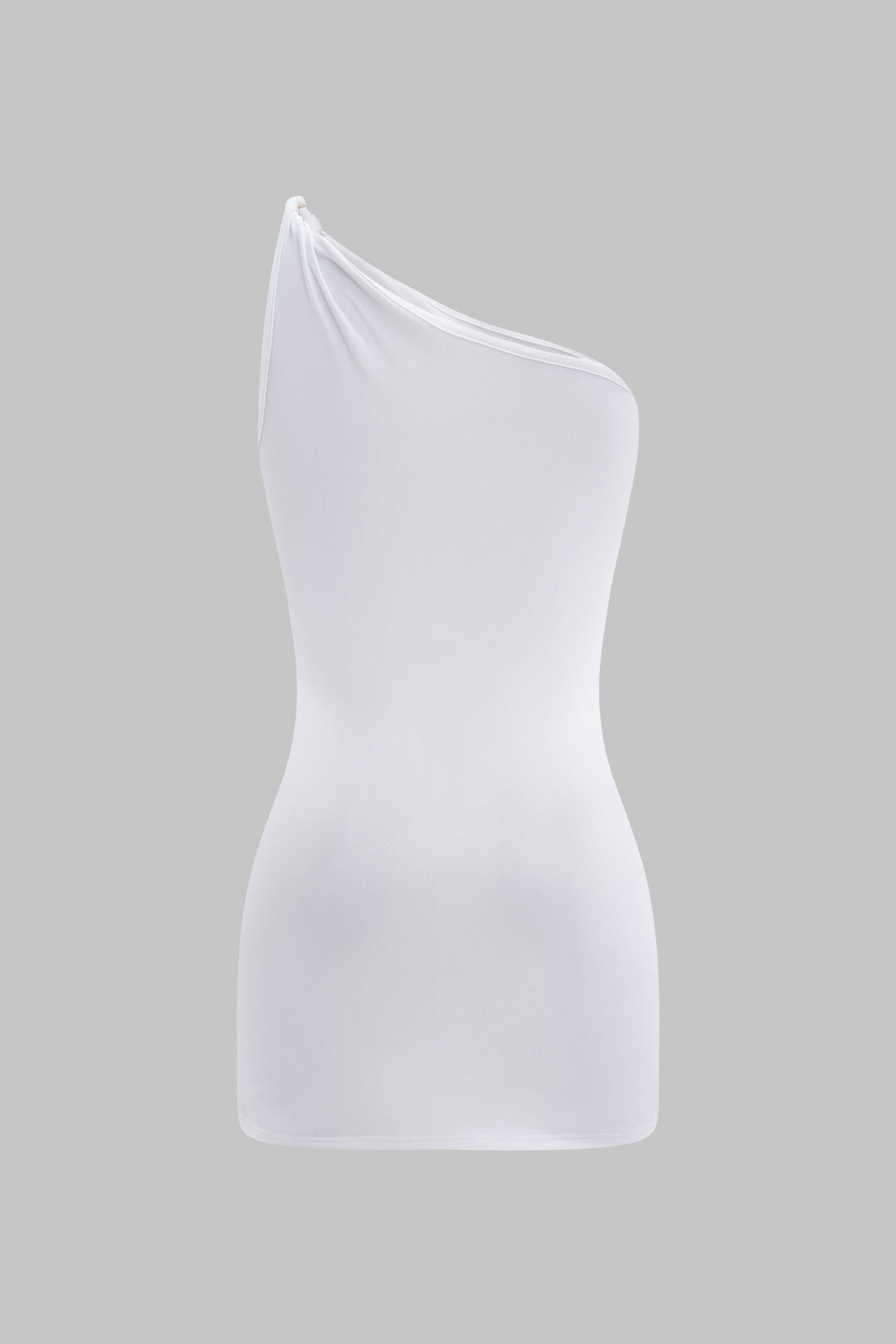 Twist Knot One Shoulder Mini Dress
