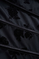 Jacquard Corset Waist Strapless Cami Top
