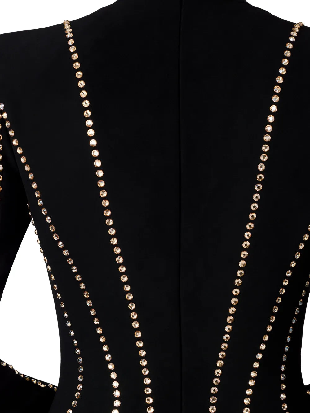 long-sleeve gown with contour stud detailing – ASTRID