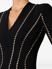 long-sleeve gown with contour stud detailing – ASTRID