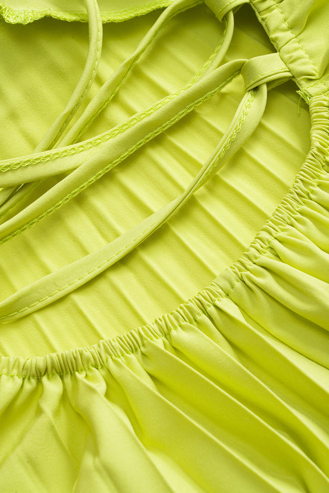 Pleated Strapless Sleeveless Maxi Dress With Tie