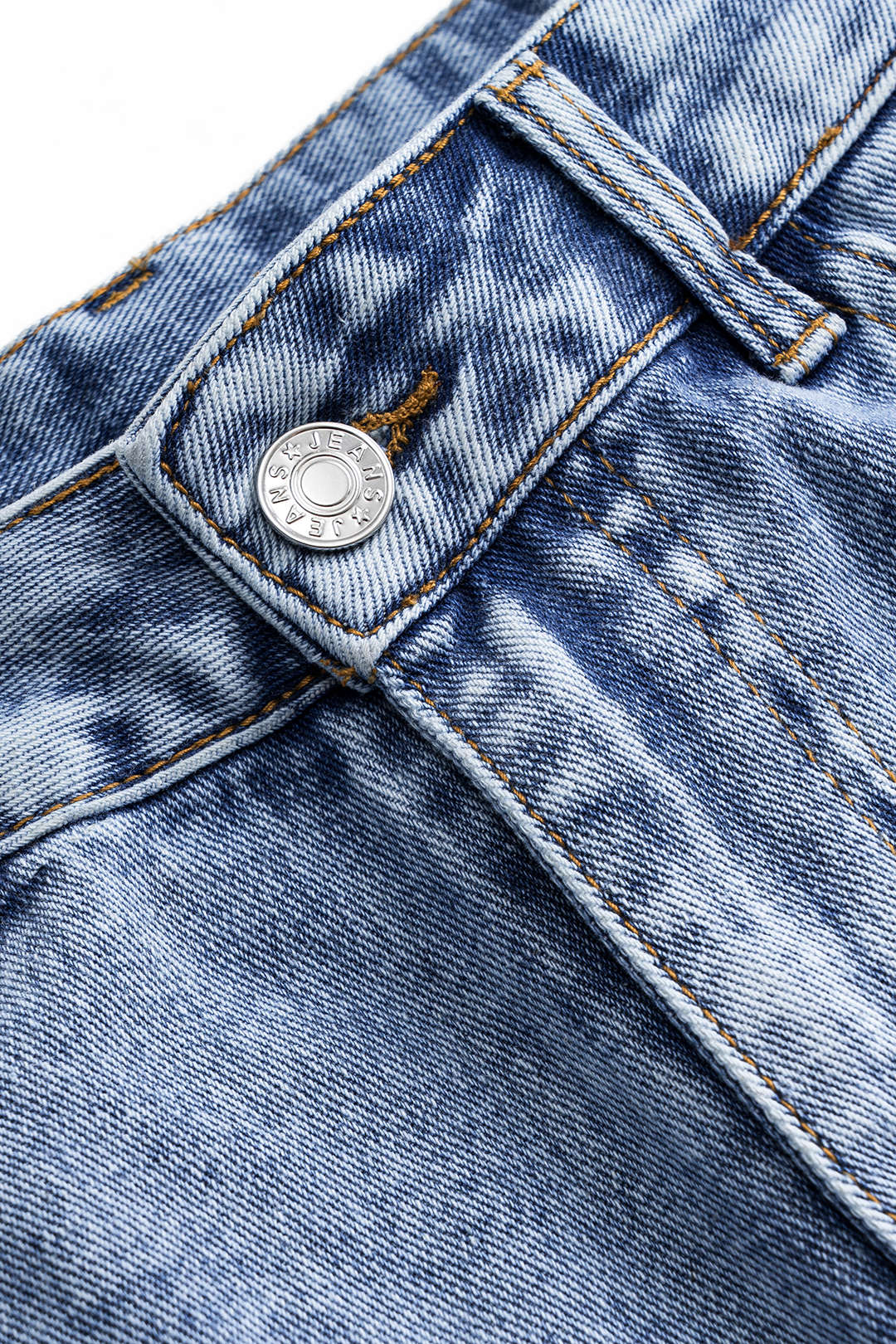 Denim Button Pocket Shorts