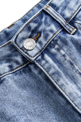 Denim Button Pocket Shorts