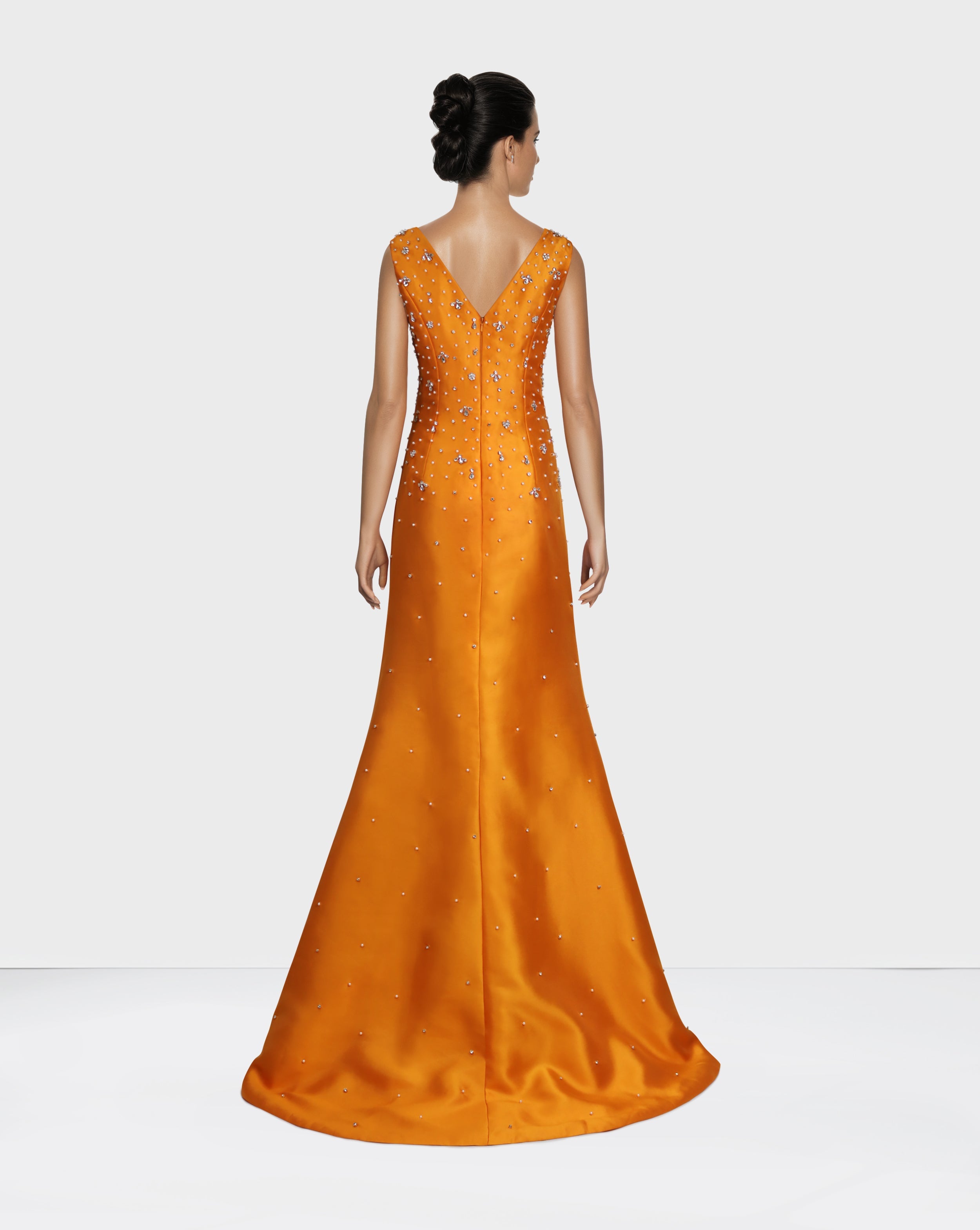 Beaded dress with maxi cape  - ALASII