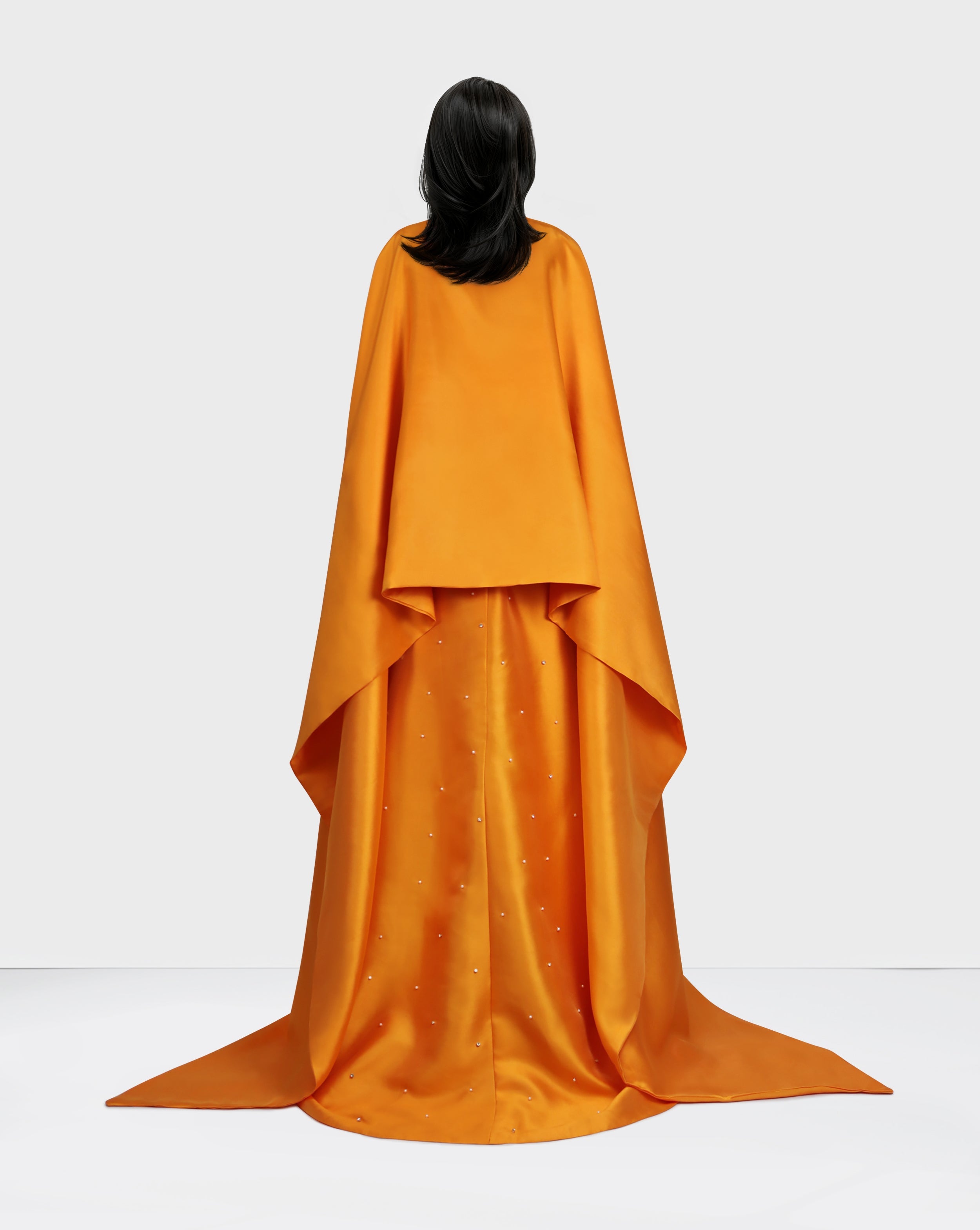 Beaded dress with maxi cape  - ALASII