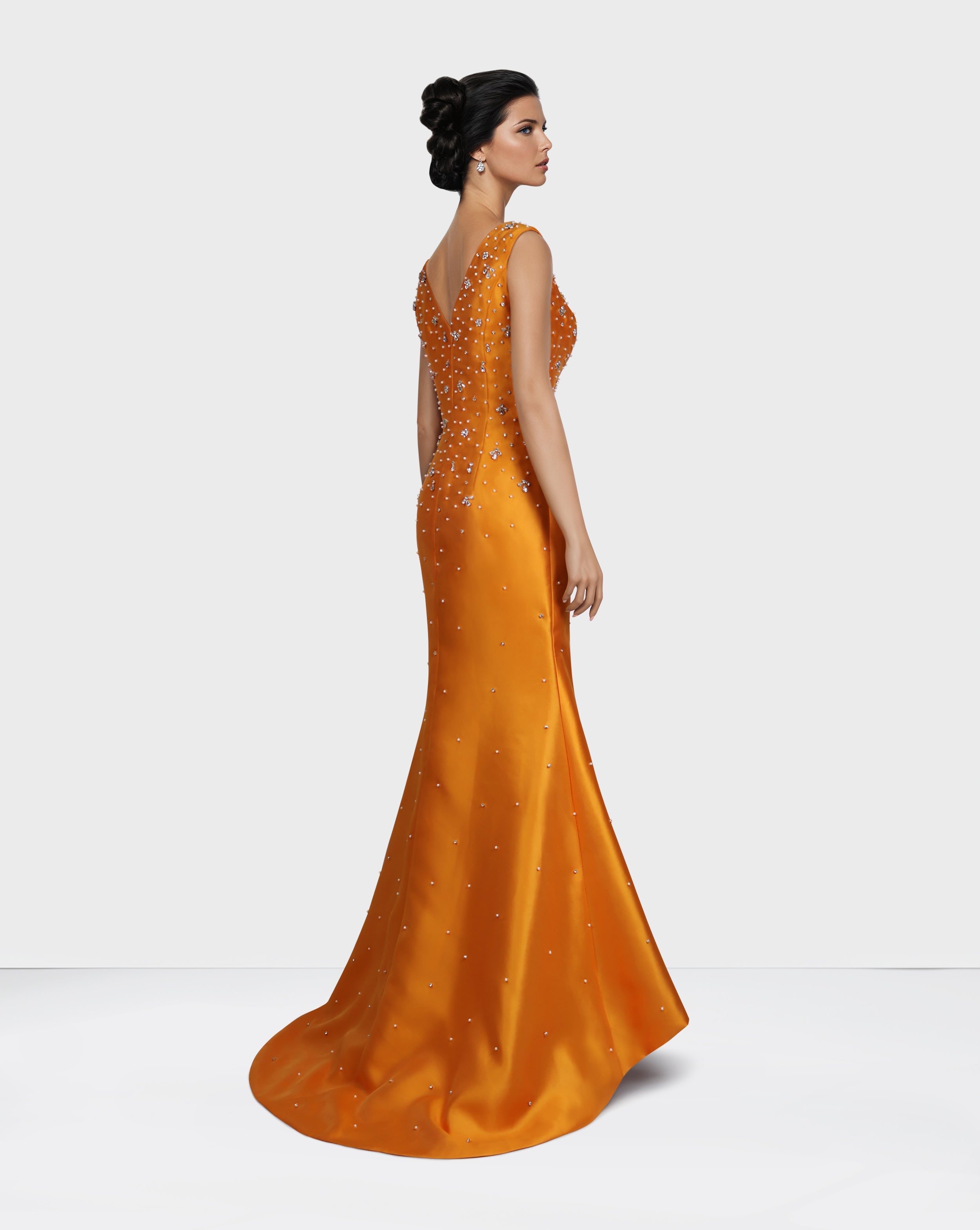 Beaded dress with maxi cape  - ALASII