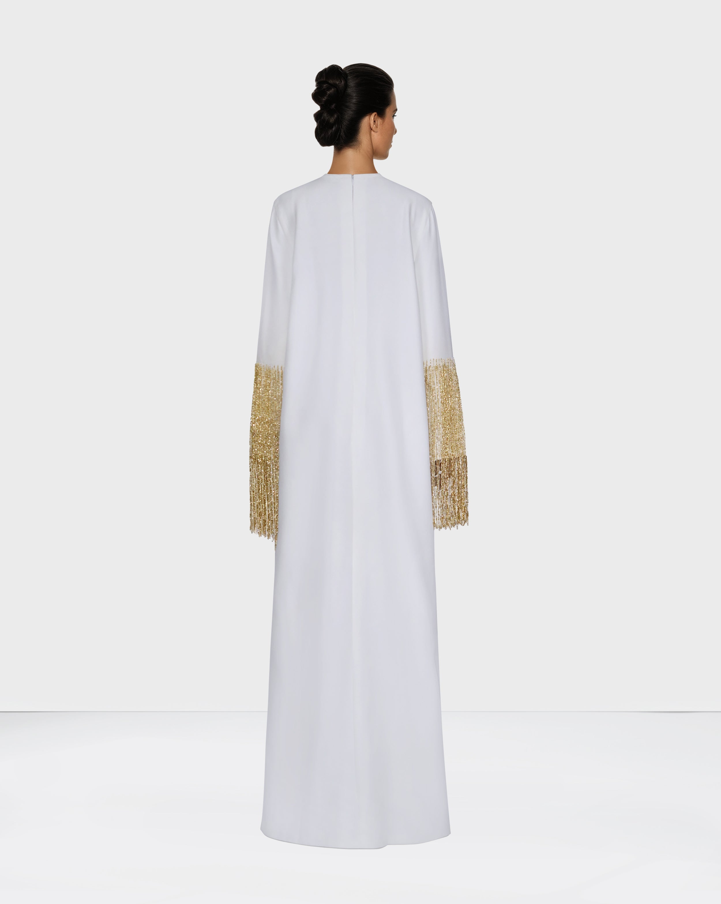 Loose dress with beaded sleeves - ZAYDIN