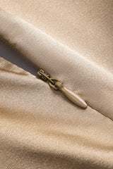 Solid Satin Zipper Skirt
