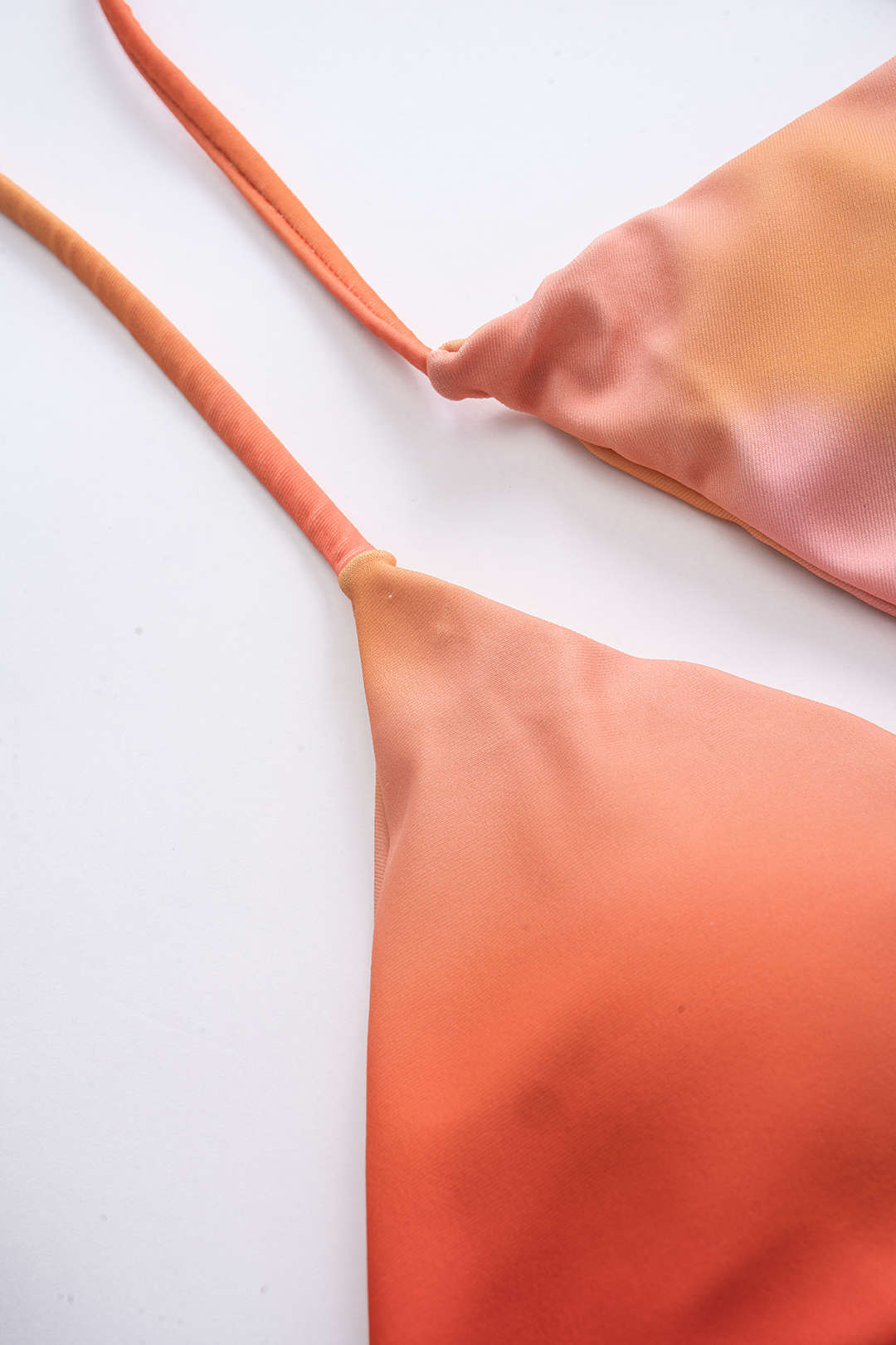 Ombre Print Mesh Tie-Up Bikini Set