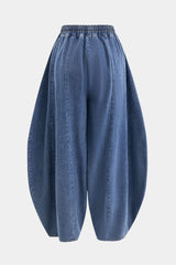 Denim Wide Leg Lantern Jeans