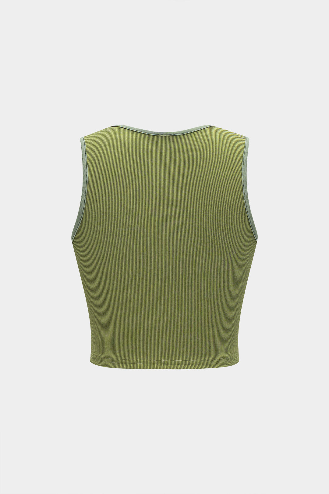Stitching Detail Sleeveless V-Neck Tank Top