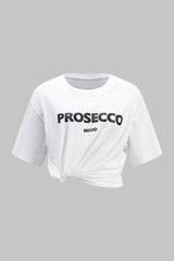 Letter Print Short Sleeve T-Shirt