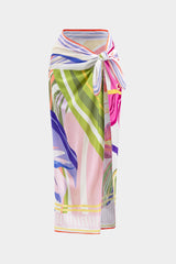 Floral Print Tie Front Cover Up