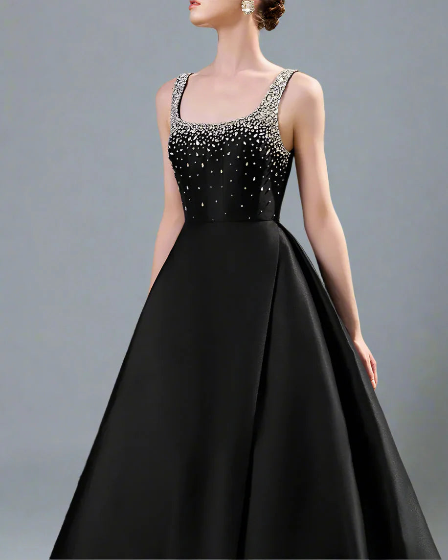 Embellished Sleeveless Gown with A-line Skirt - NOVA