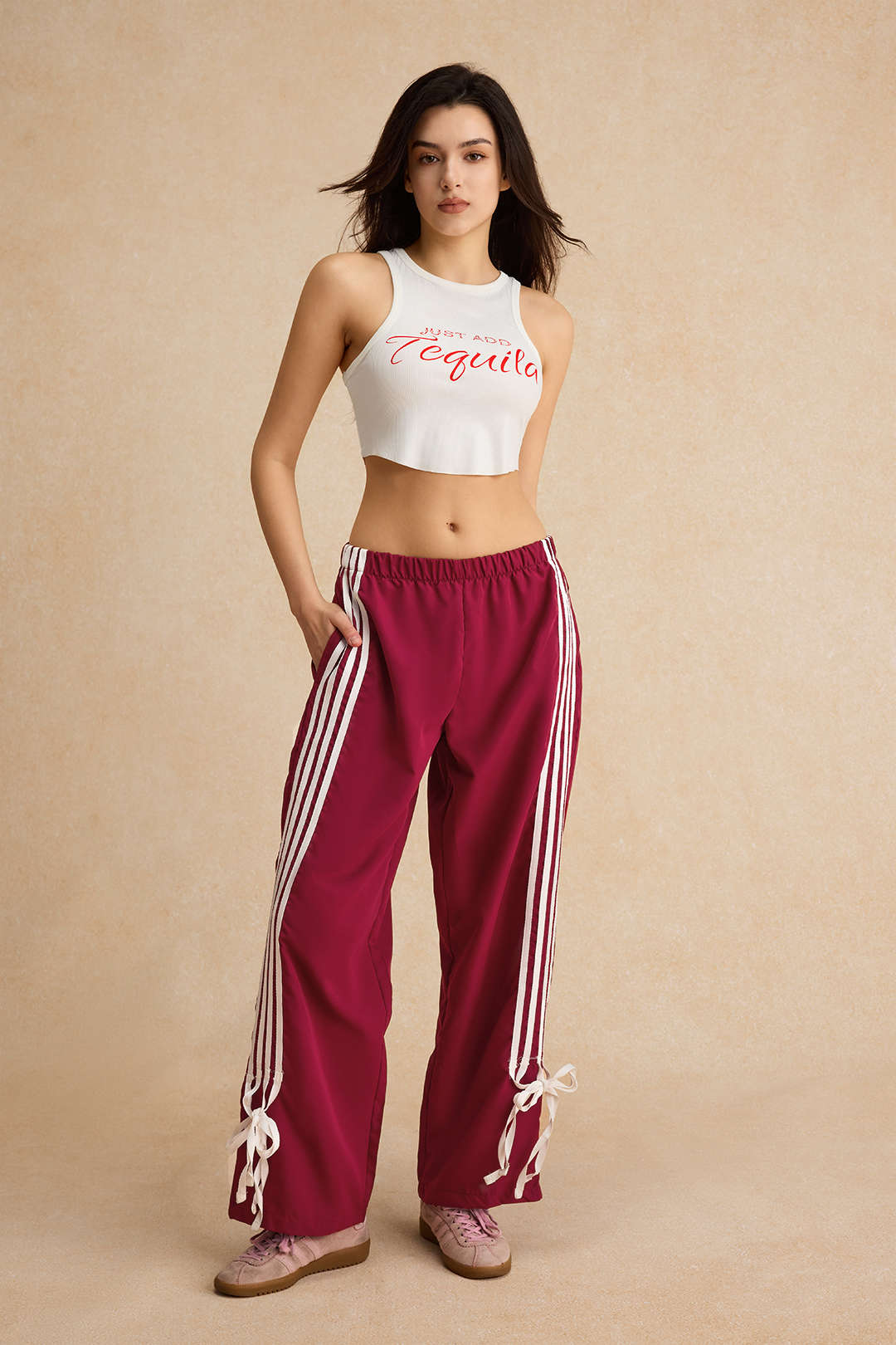 Patchwork Bow Detail Trousers