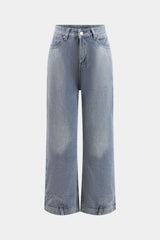 Faded Wide Leg Jeans