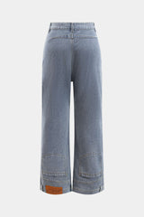 Faded Wide Leg Jeans