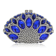 Rhinestone-encrusted clutch with large red gemstones - Nilsu