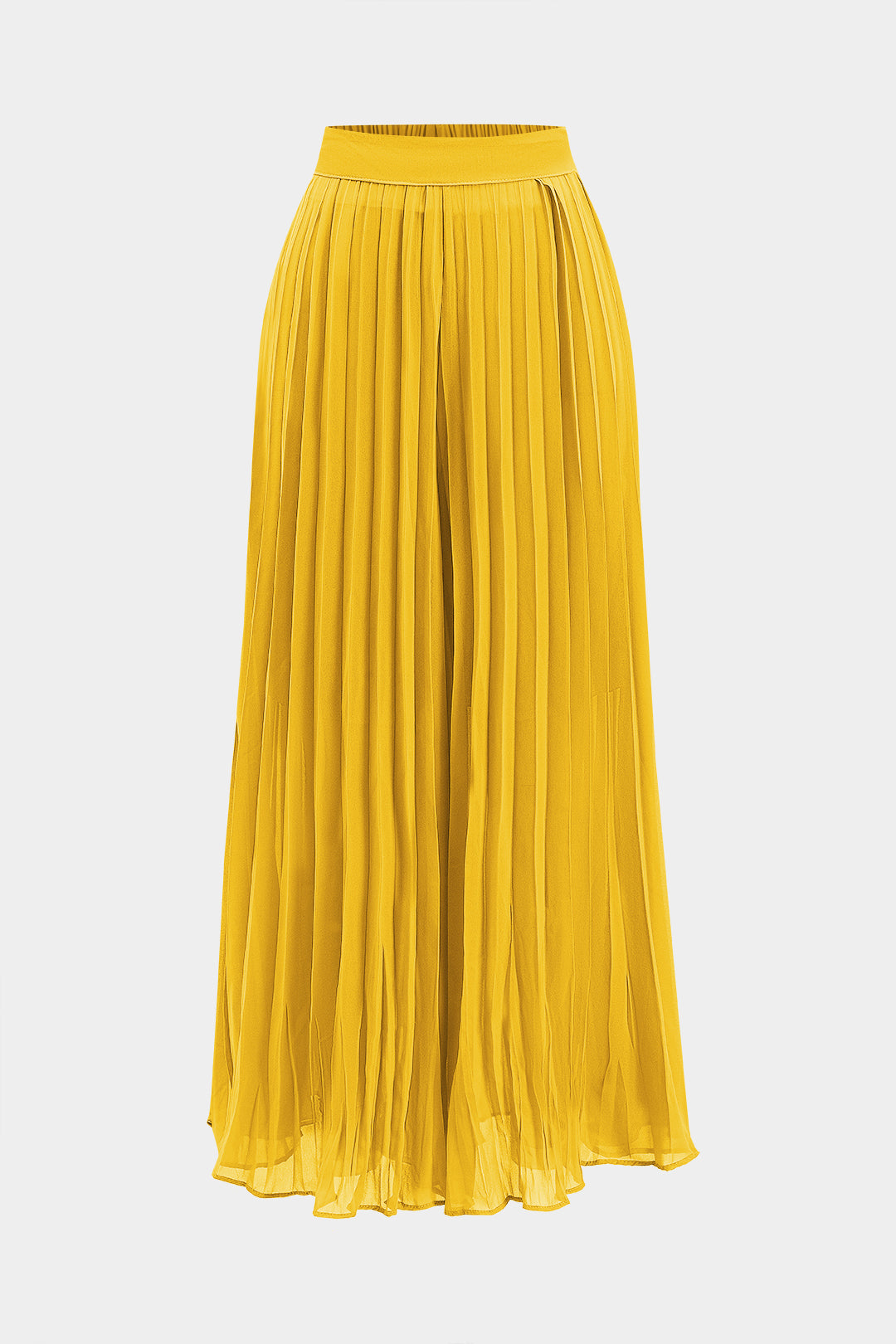 Chiffon Pleated Zipper Backless Mini Dress And Wide Leg Trousers Set