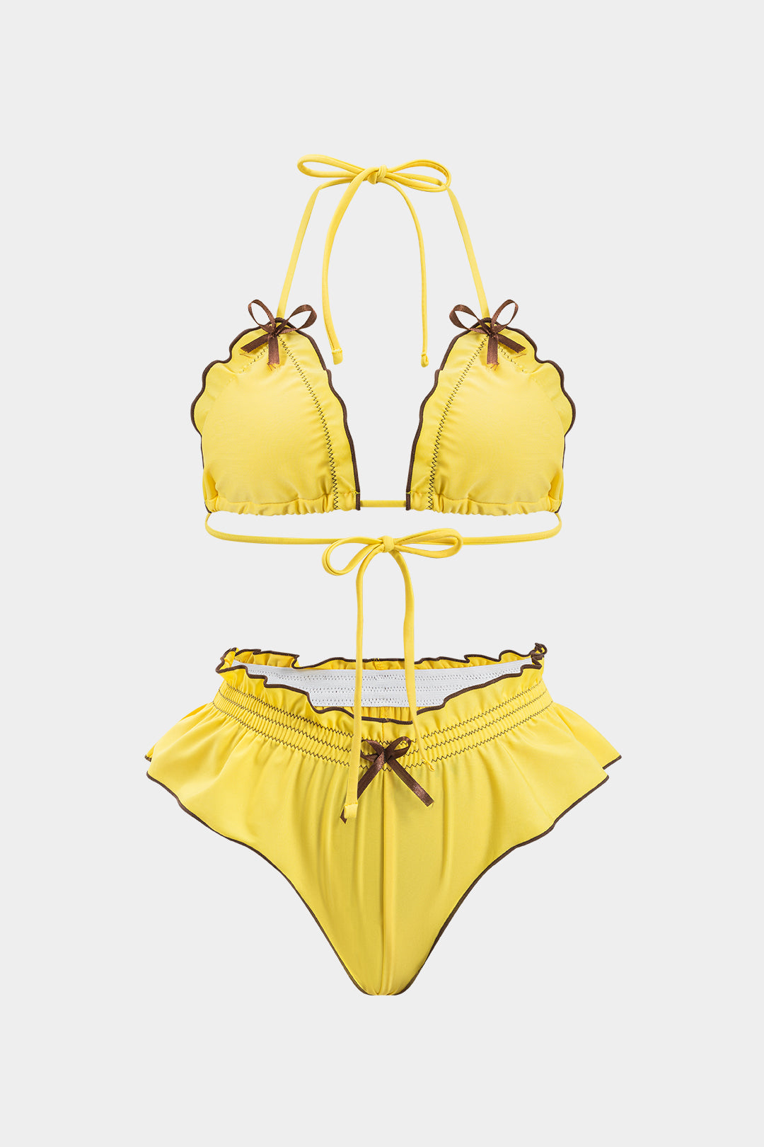 Ruffle Ruched Bikini Set