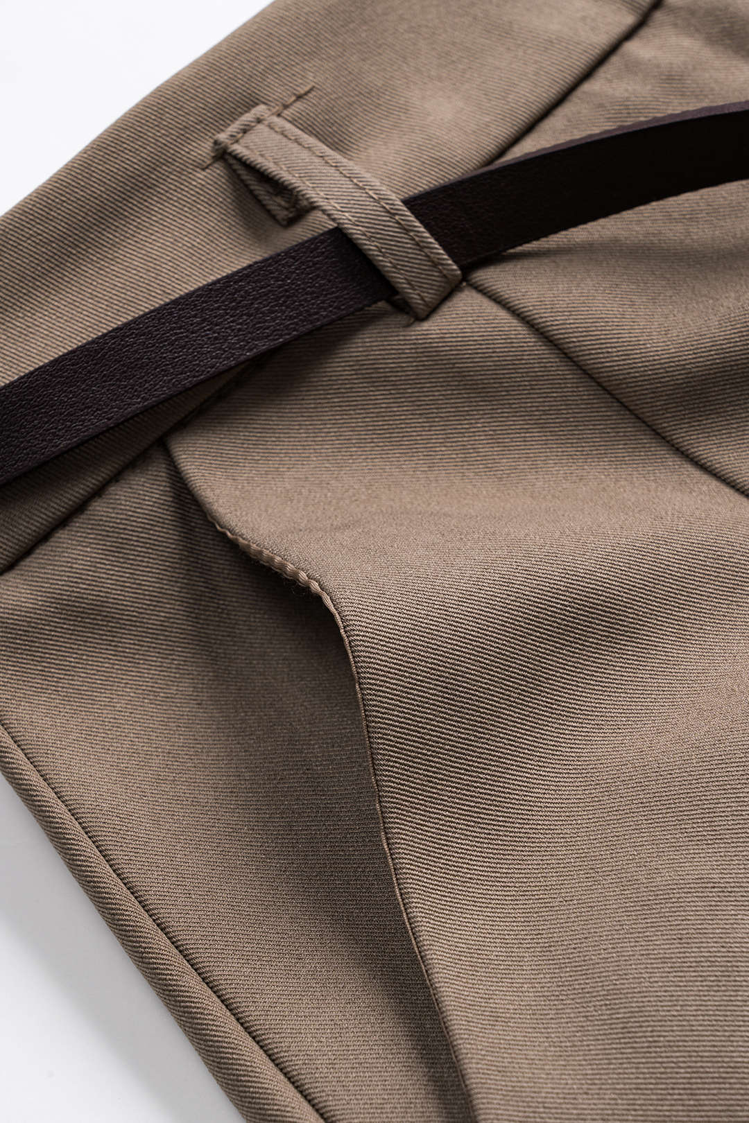 Solid Belted Pocket Shorts