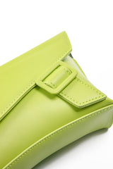 Faux Leather Metallic Crossbody Handheld Square Tote Bag