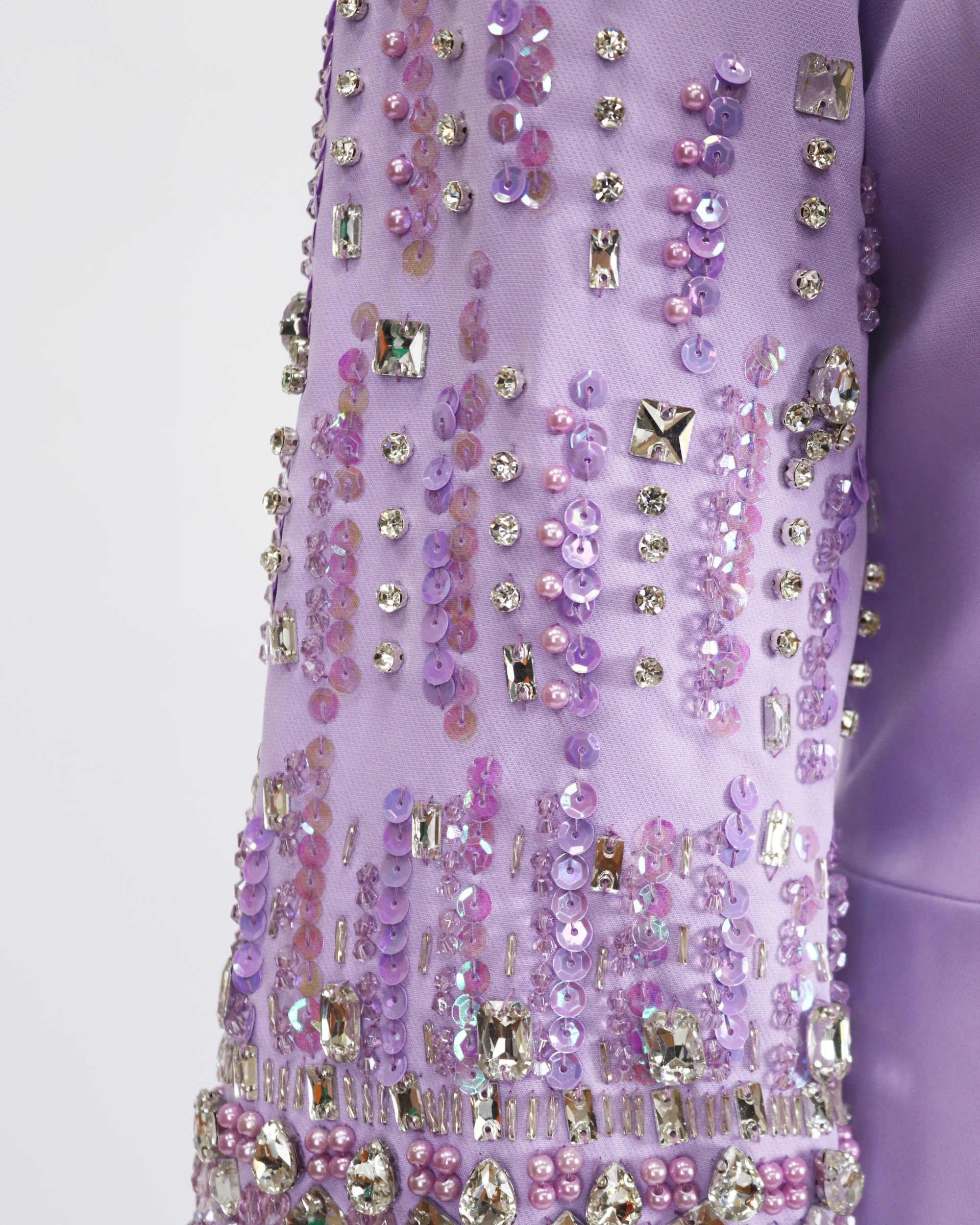 Beaded sleeve column gown – Bloma