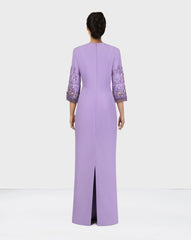 Beaded sleeve column gown – Bloma