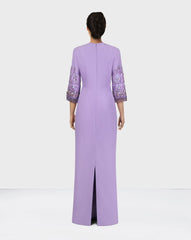 Beaded sleeve column gown – Bloma