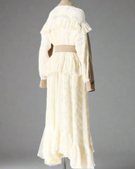 belted trench coat with pleated maxi skirt - Jayah