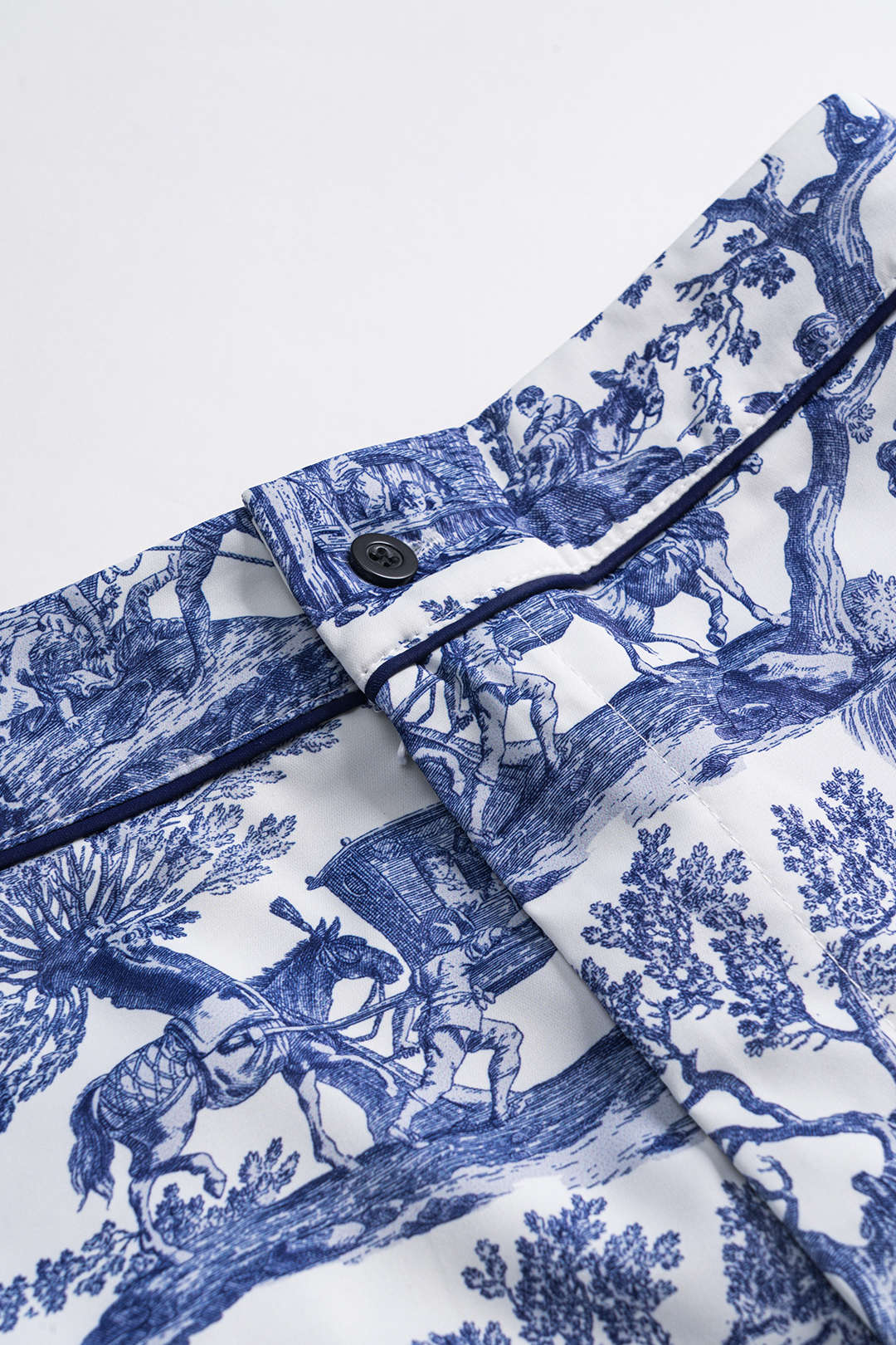 Retro Print Shirt And Shorts Set