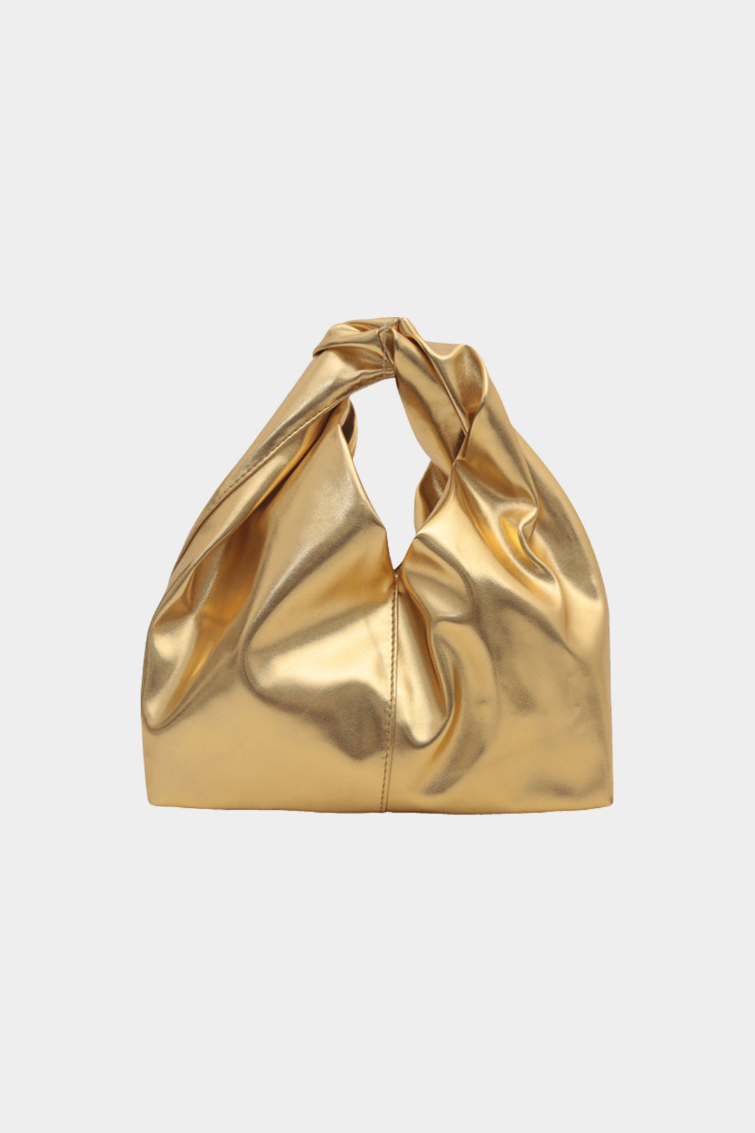 Metallic Wrinkled Tote Bag