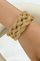 Metal Exaggerated Cross-Woven Adjustable Bracelet