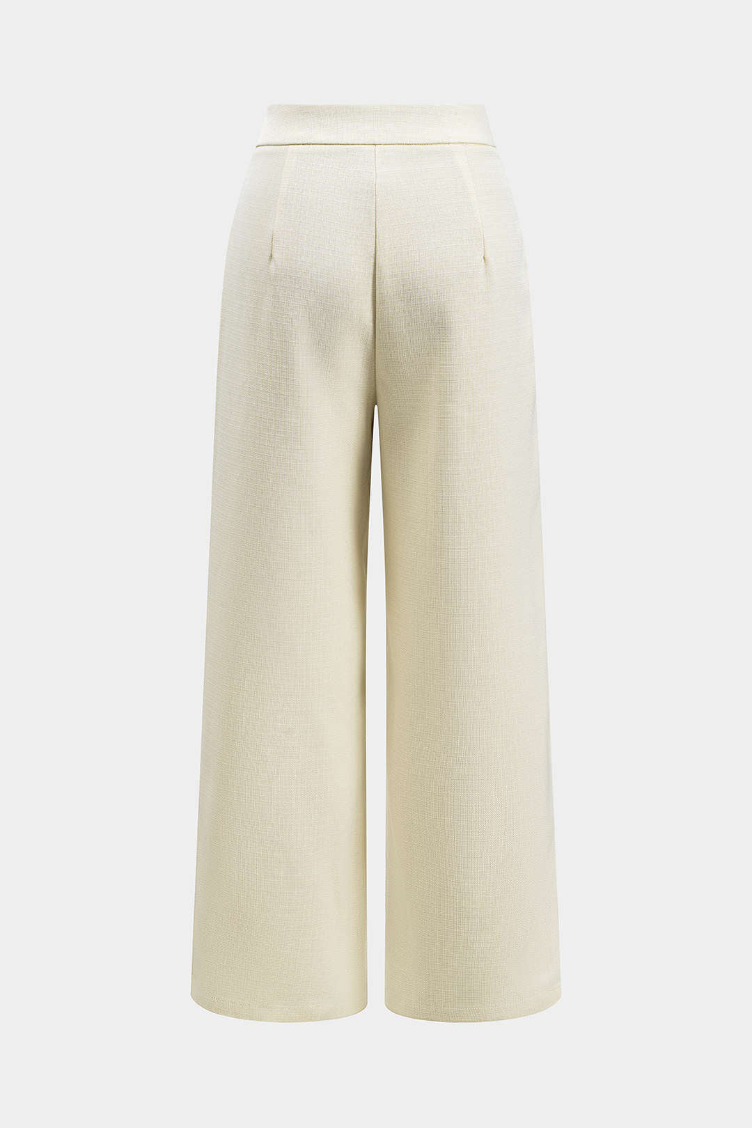 Button Sleeveless Top And Pleated Wide Leg Trousers Set