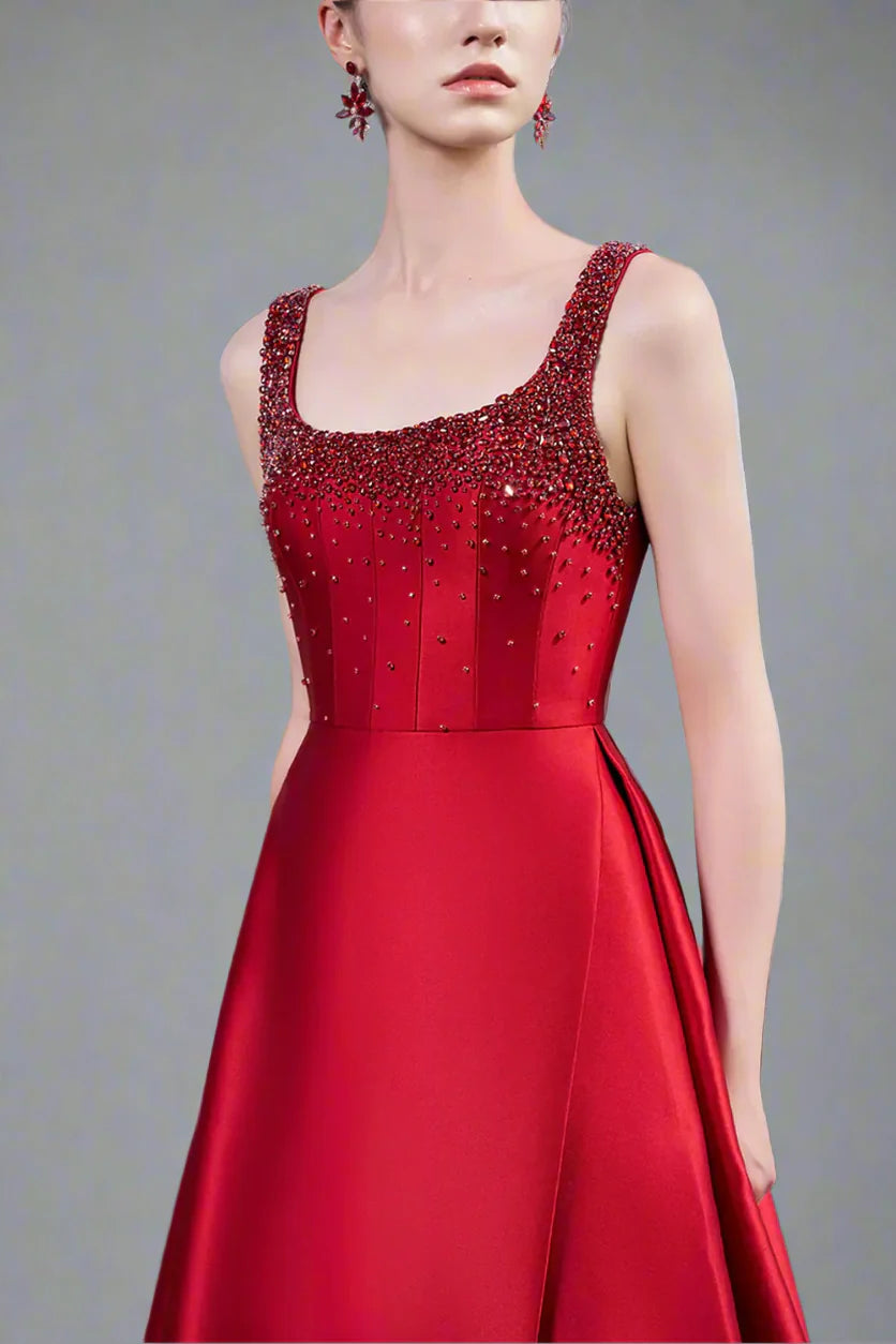 Embellished Sleeveless Gown with A-line Skirt - NOVA
