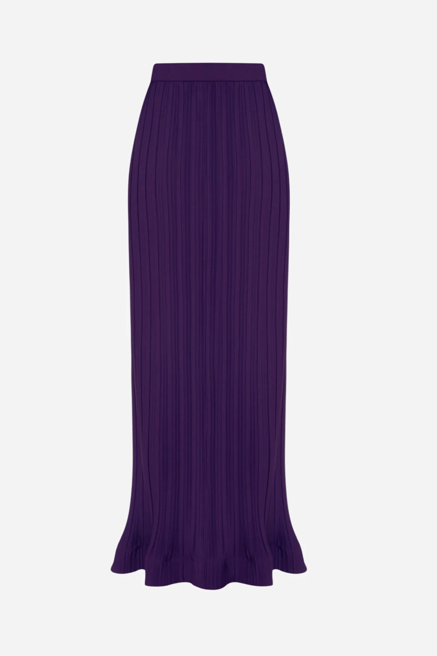 Pleated flared-sleeve top and maxi skirt set with waist belt – Rosiny