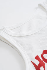 Letter Print Sleeveless Tank Top