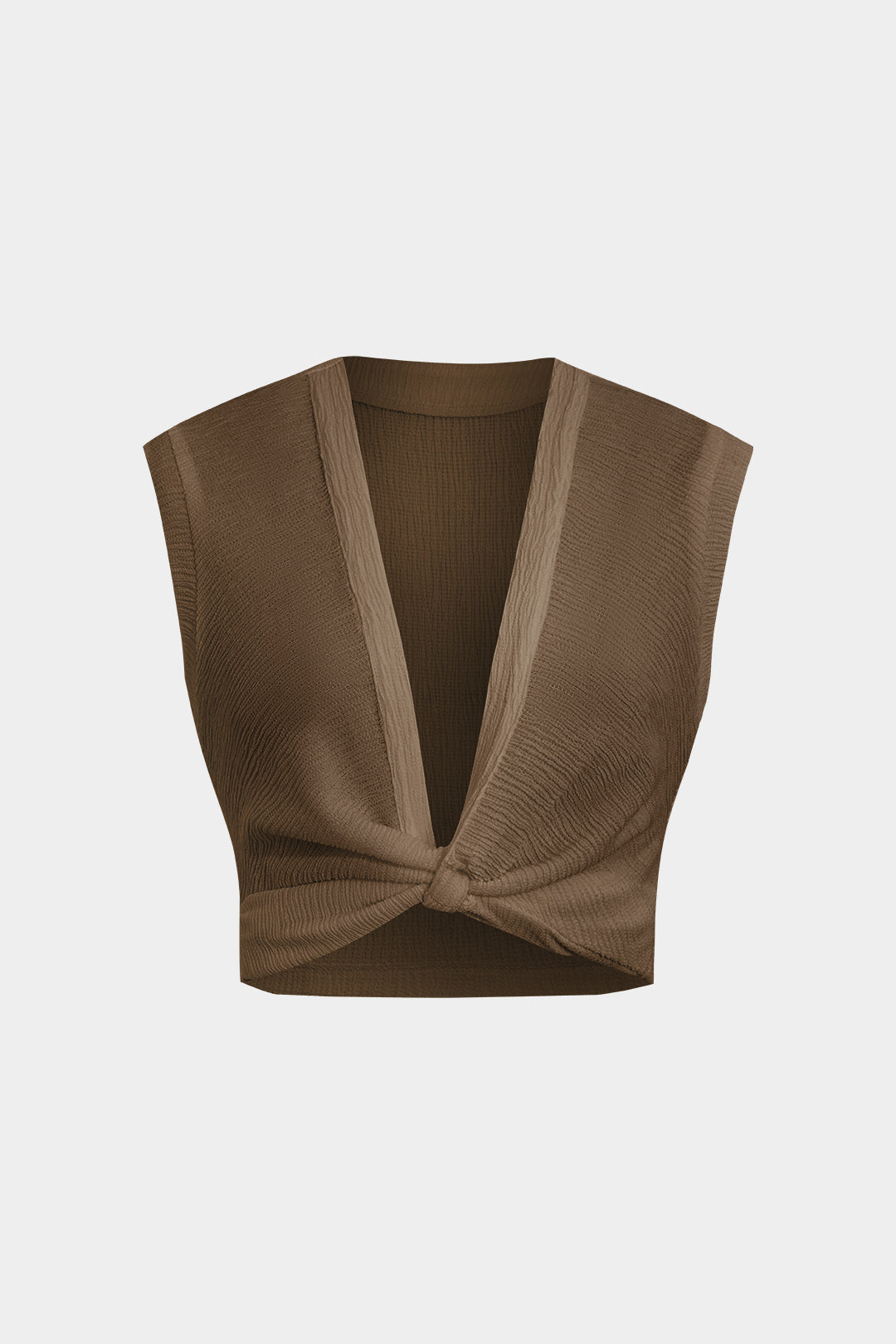 Twist Knot V-Neck Tank Top