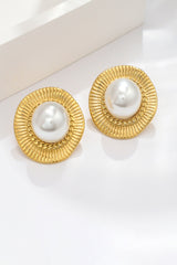 Pearl Geometric Earrings