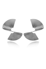 Pleated Metal Earrings
