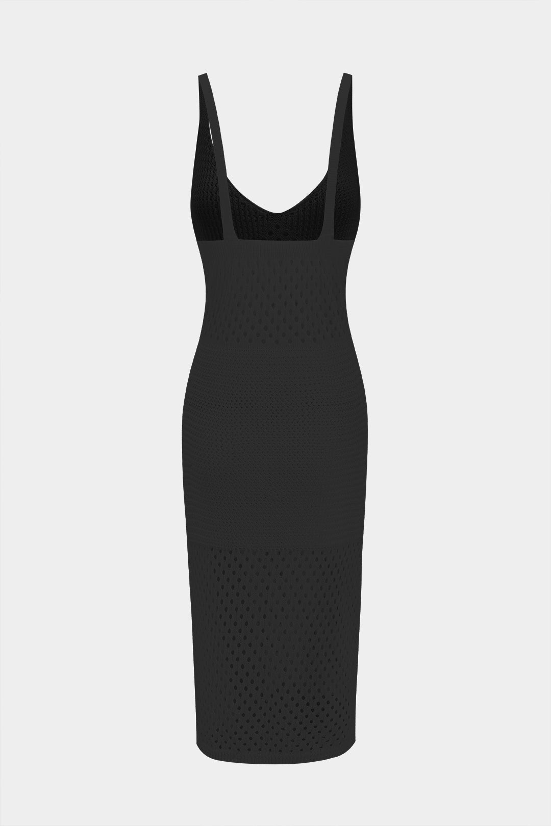 Knit Hollow Out Slip Slit Dress