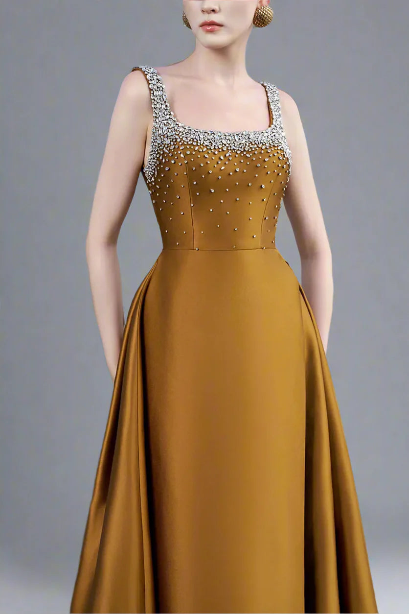 Embellished Sleeveless Gown with A-line Skirt - NOVA