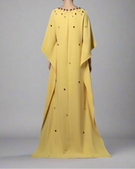 Yellow Crystal Embellished Dress - Susan