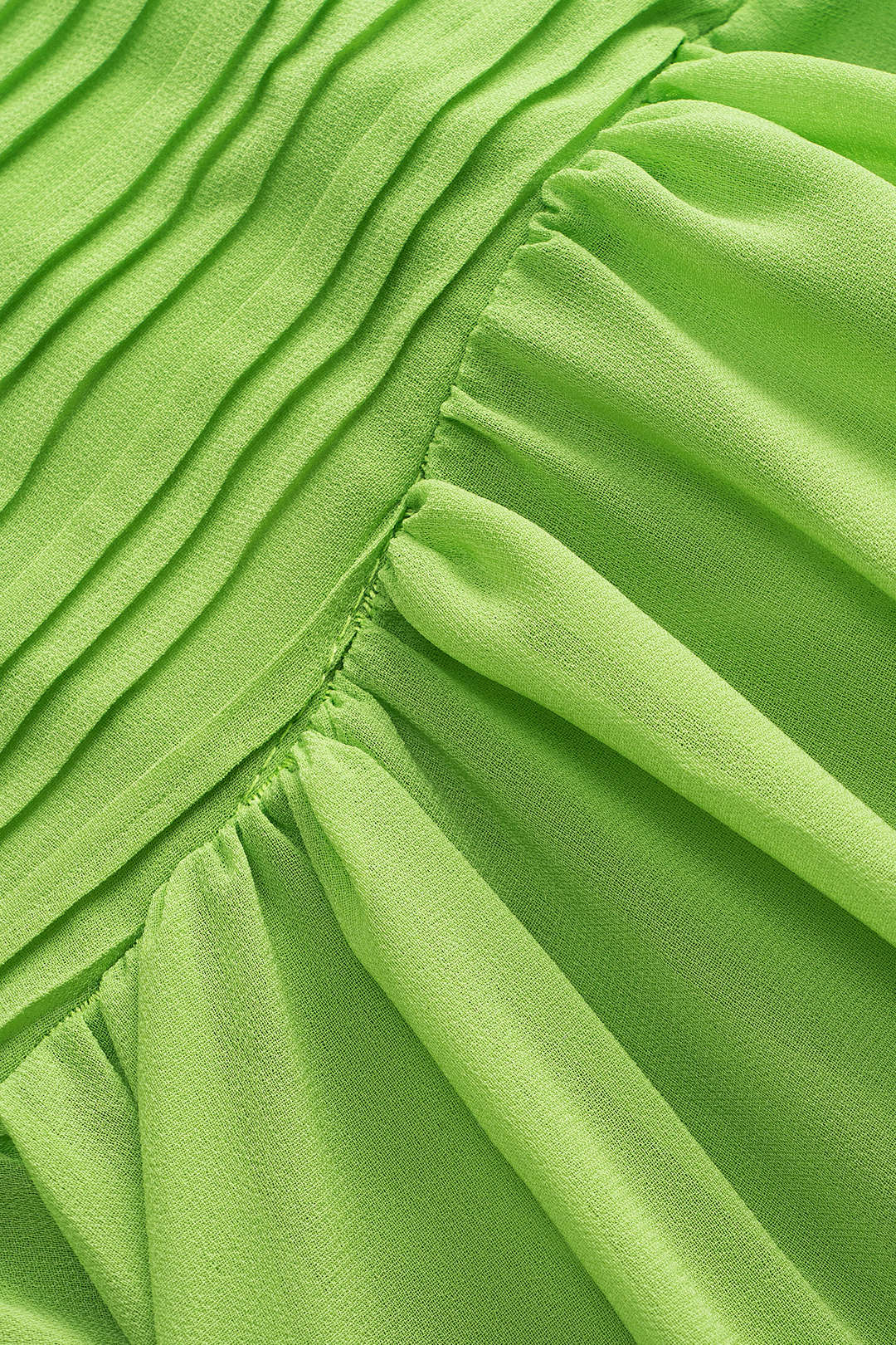 Chiffon Pleated Zipper Backless Mini Dress And Wide Leg Trousers Set